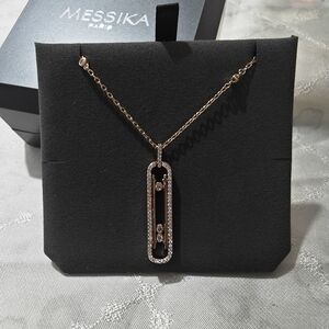 Messika 18K Rose Gold Pavé Diamond Necklace